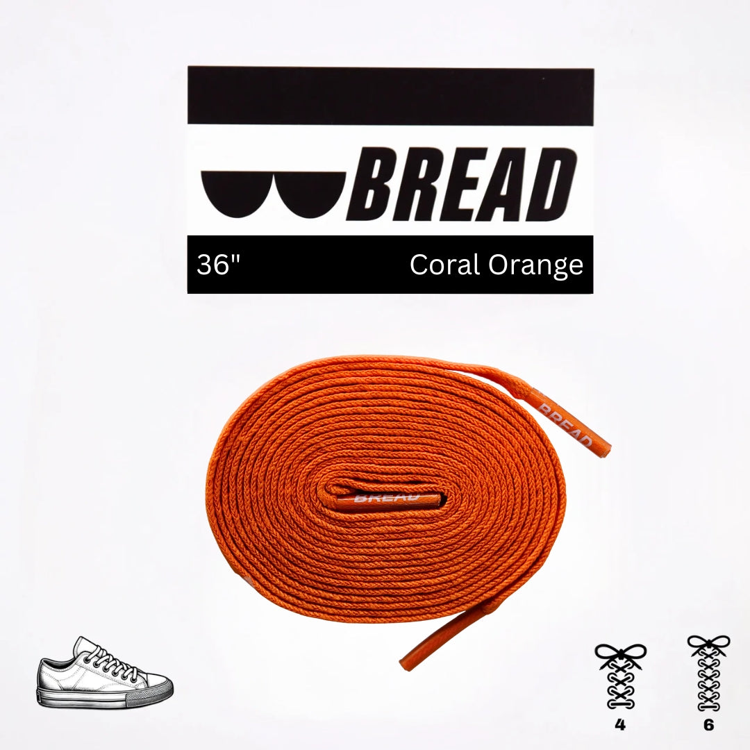 Coral Orange Elastic Shoelaces