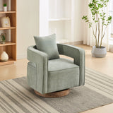 Anthology Upholstered Swivel Chair with Open Back and Removable Pillow