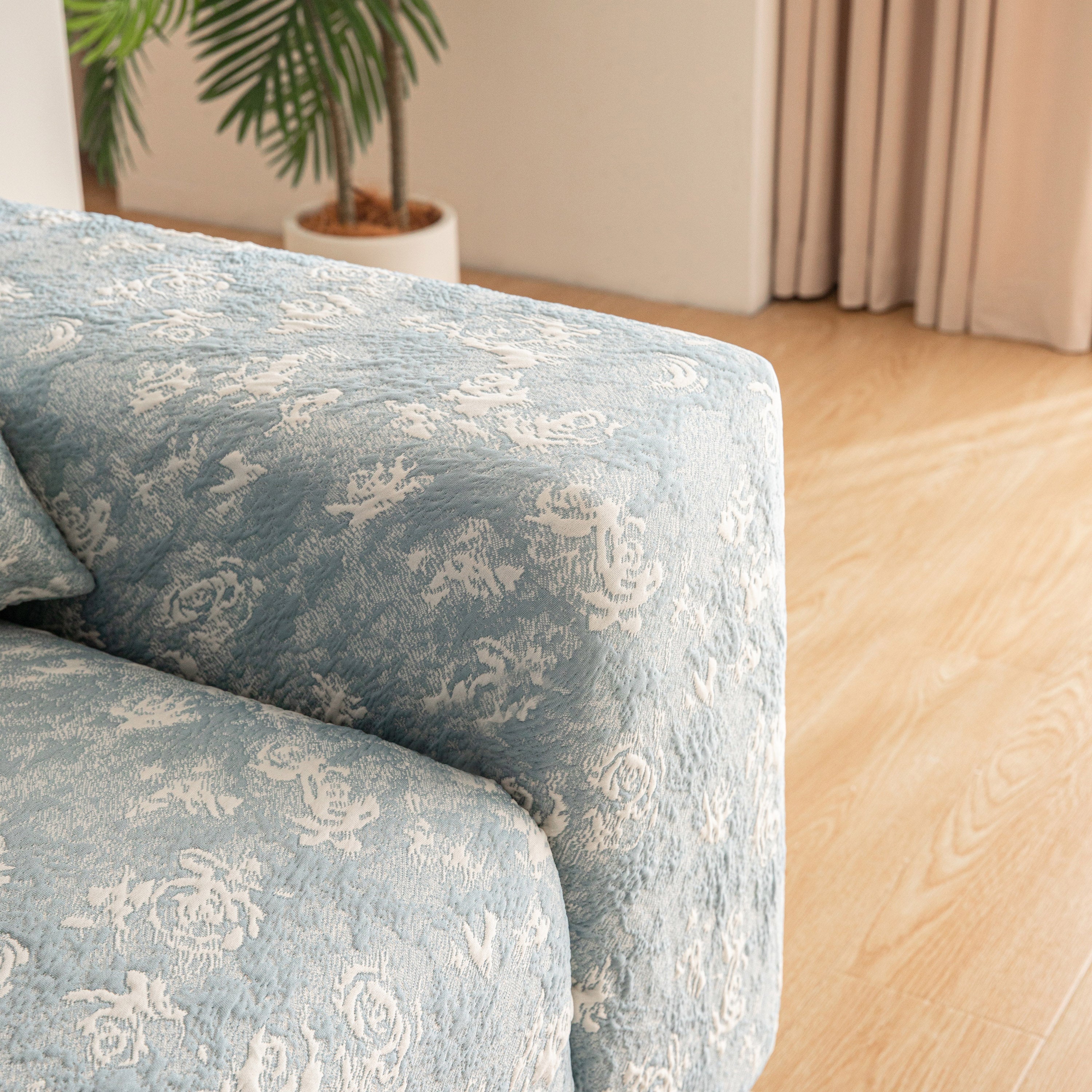 High Stretch Thick 3d Spacer Sofa Cover, Air-layer Jacquard Cushioned Couch Slipcover
