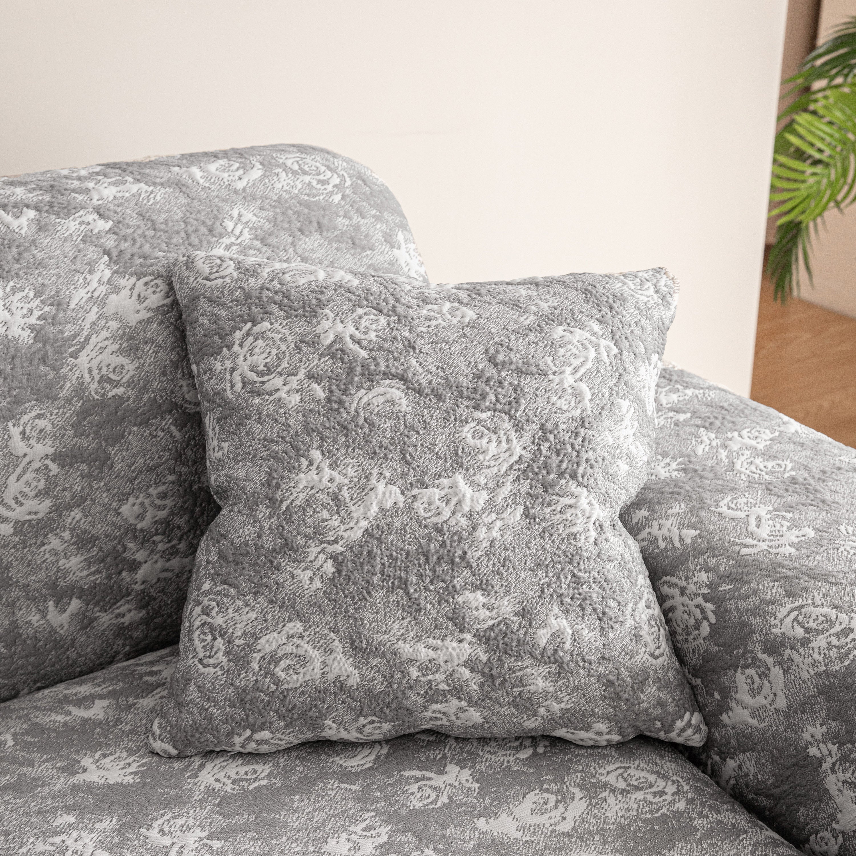High Stretch Thick 3d Spacer Sofa Cover, Air-layer Jacquard Cushioned Couch Slipcover