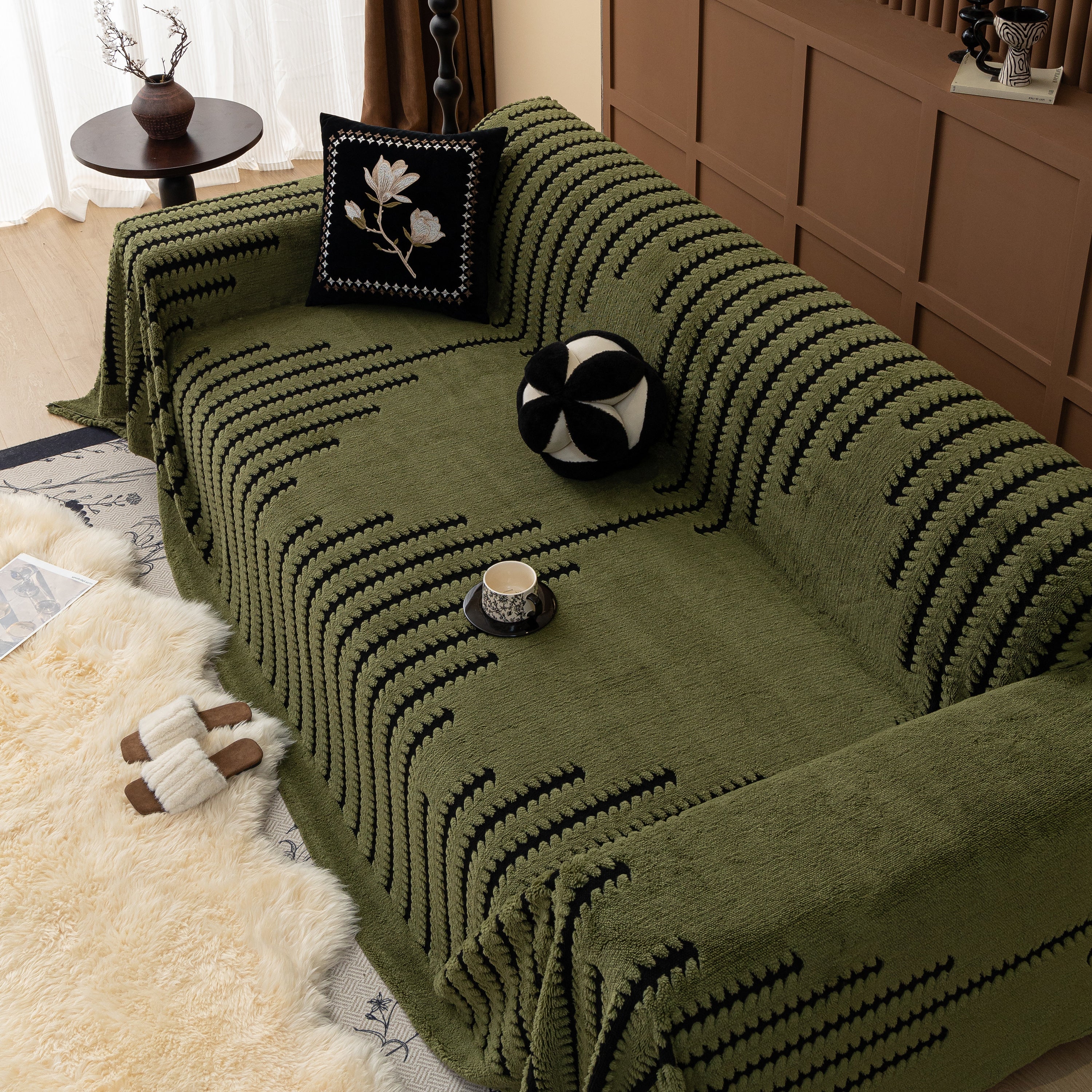 Jacquard Fleece Throw Blanket For Couch Plush Fuzzy Cozy Soft Blankets And Throws For Sofa