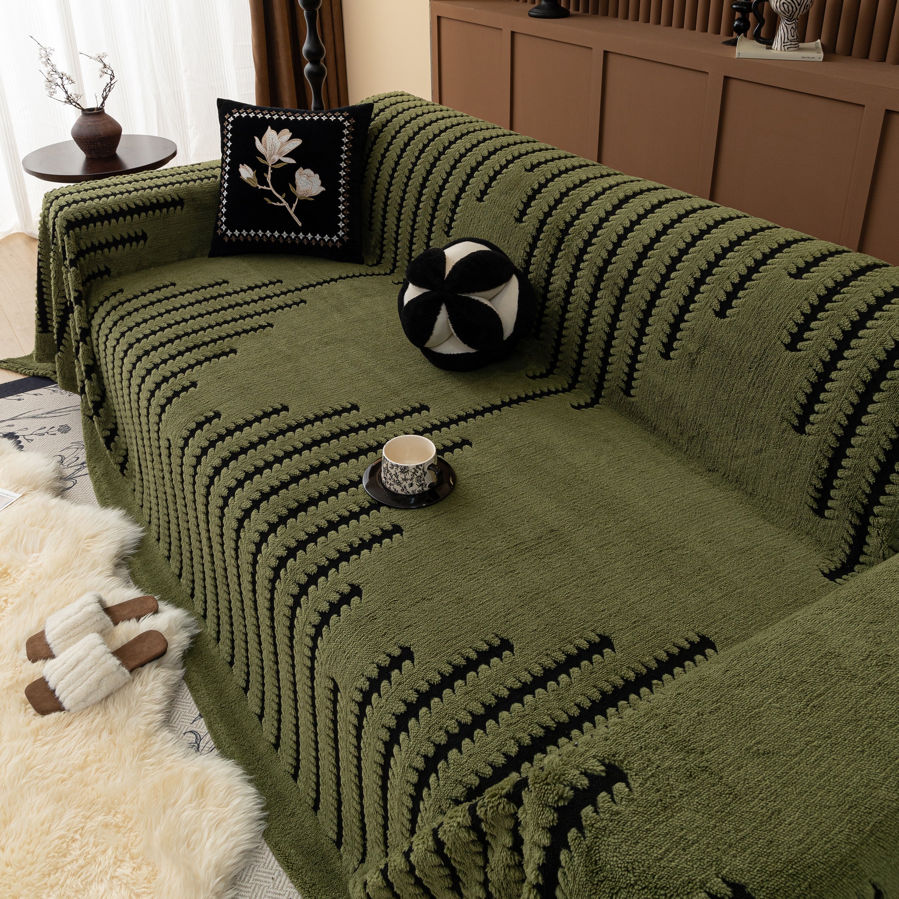 Jacquard Fleece Throw Blanket For Couch Plush Fuzzy Cozy Soft Blankets And Throws For Sofa