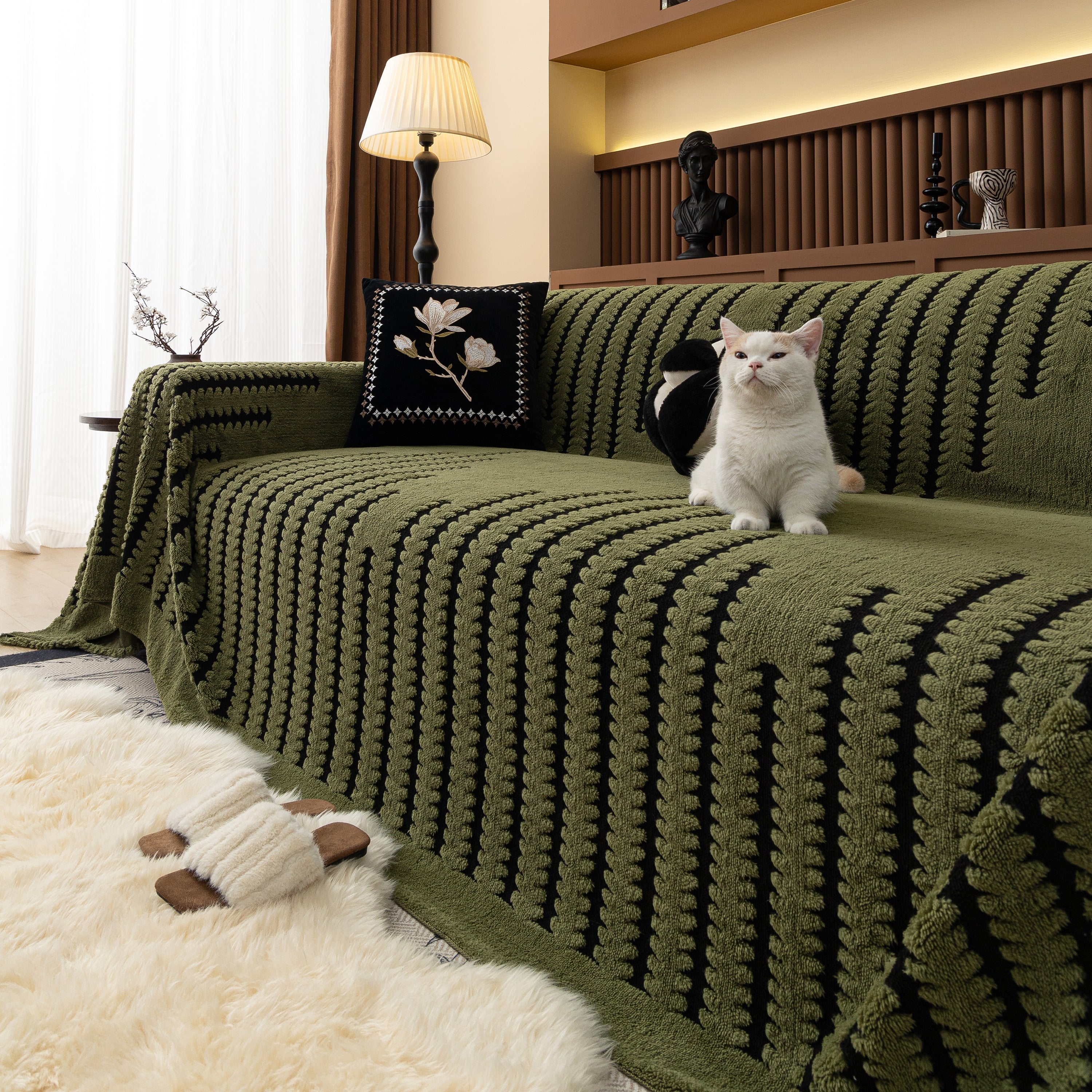 Jacquard Fleece Throw Blanket For Couch Plush Fuzzy Cozy Soft Blankets And Throws For Sofa