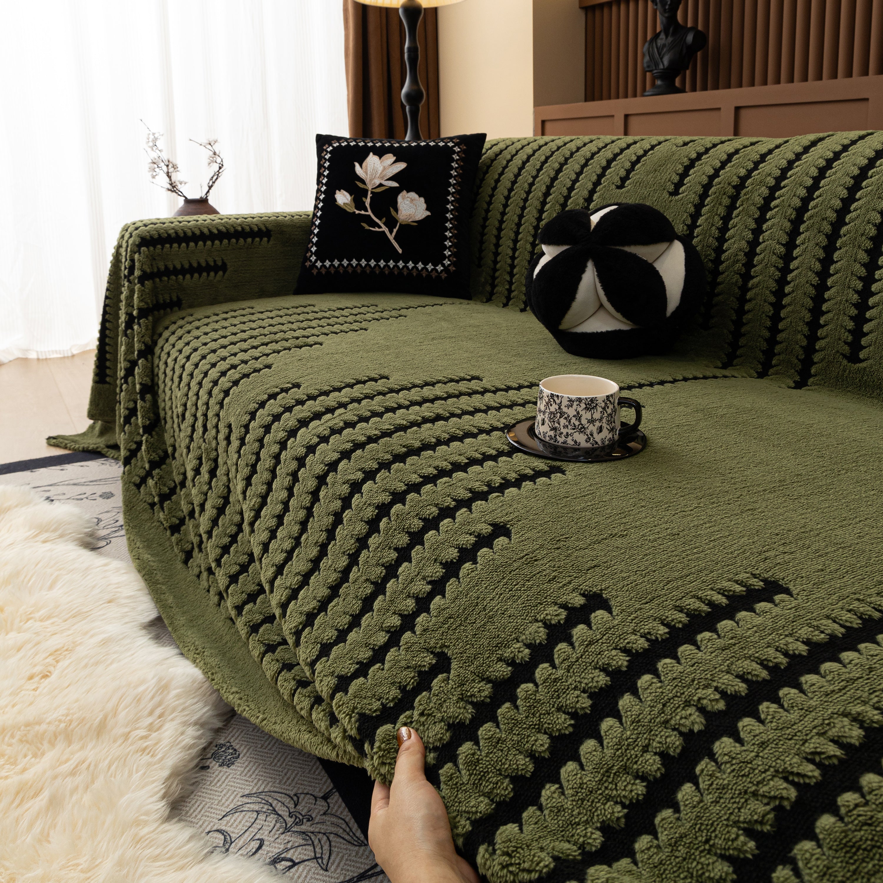 Jacquard Fleece Throw Blanket For Couch Plush Fuzzy Cozy Soft Blankets And Throws For Sofa