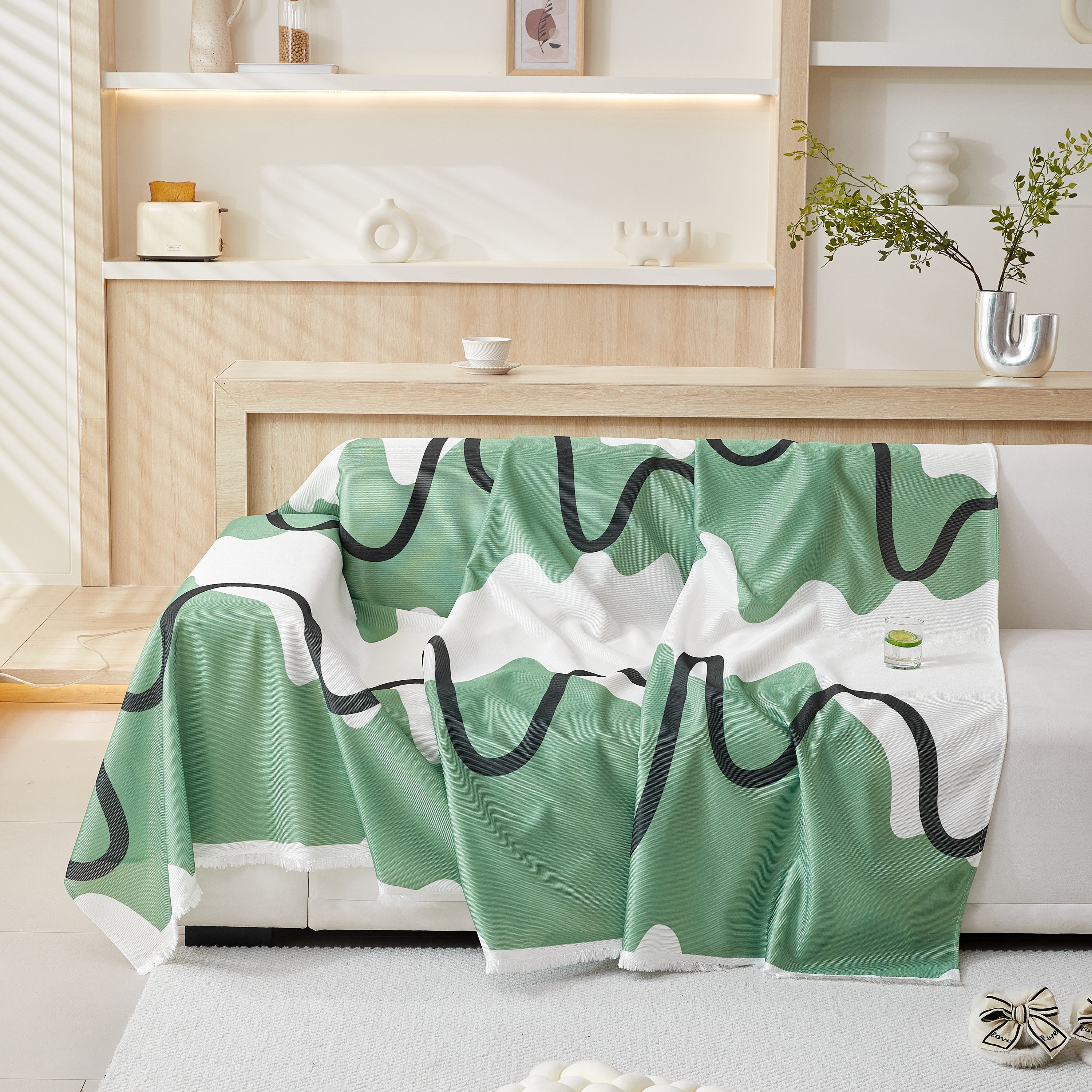 Lightweight Washed Soft Breathable Throw Blanket Perfect For Summer, Great Blanket Layer For Couch