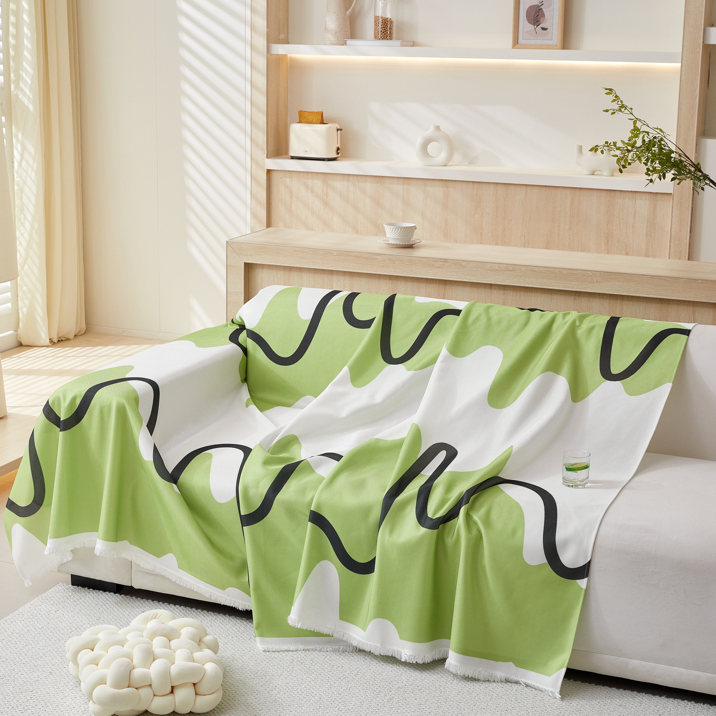 Lightweight Washed Soft Breathable Throw Blanket Perfect For Summer, Great Blanket Layer For Couch