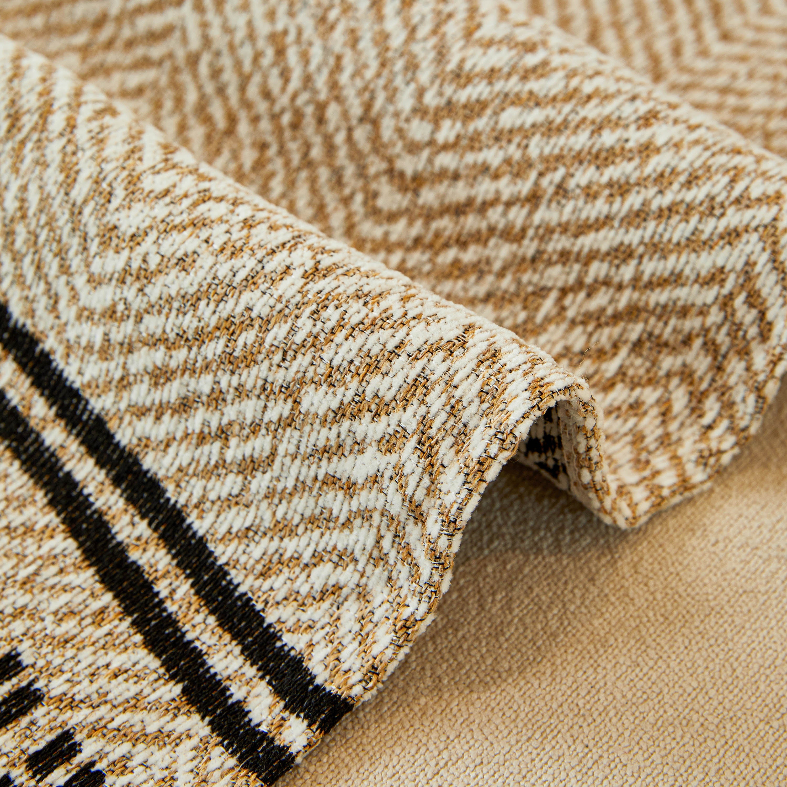 Reversible Herringbone Sofa Cover, 2-in-1 Classic British Throw Blanket For Couch