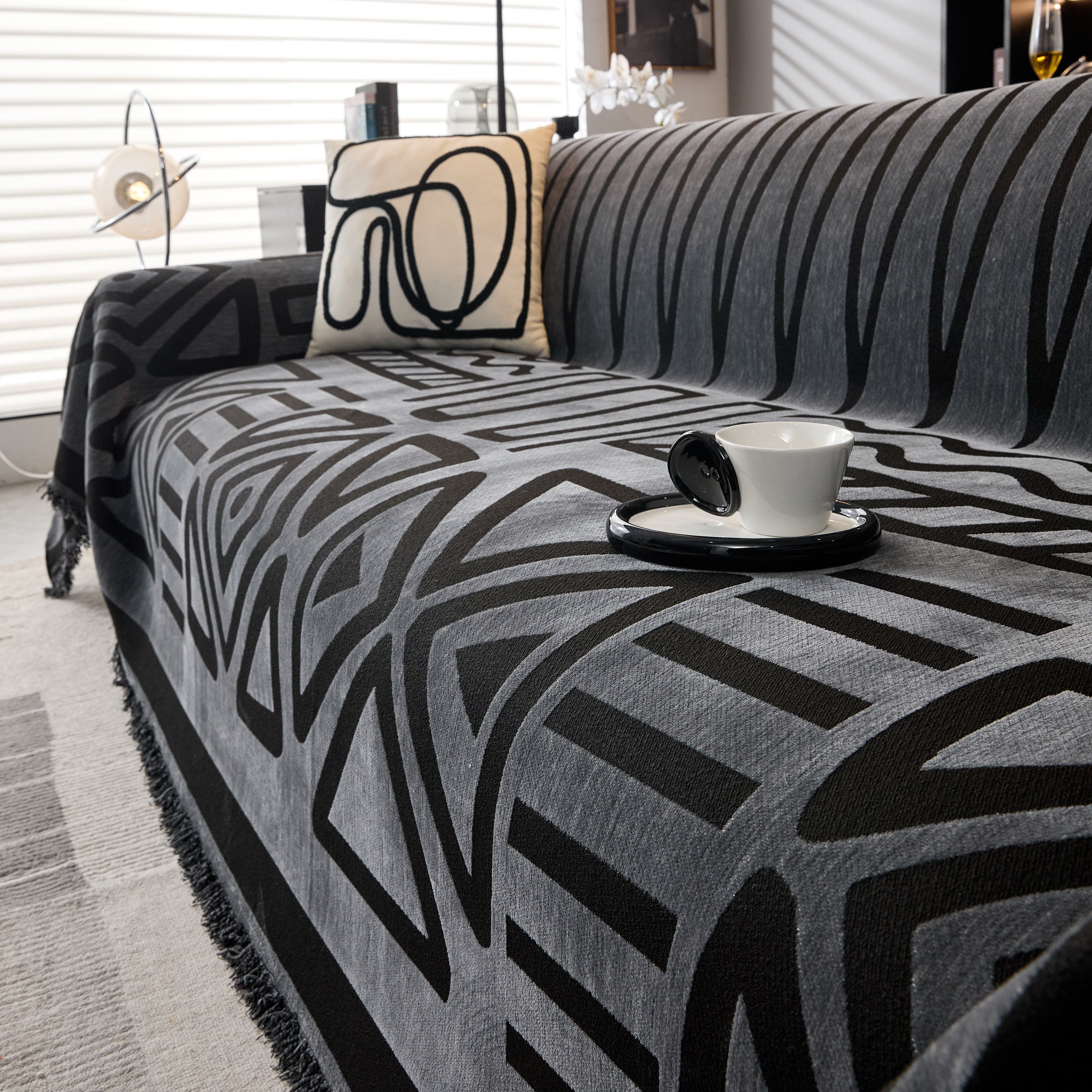 Boho Chenille Sofa Throw Covers Sectional Sofa Couch Cover Sofa Protector Covers
