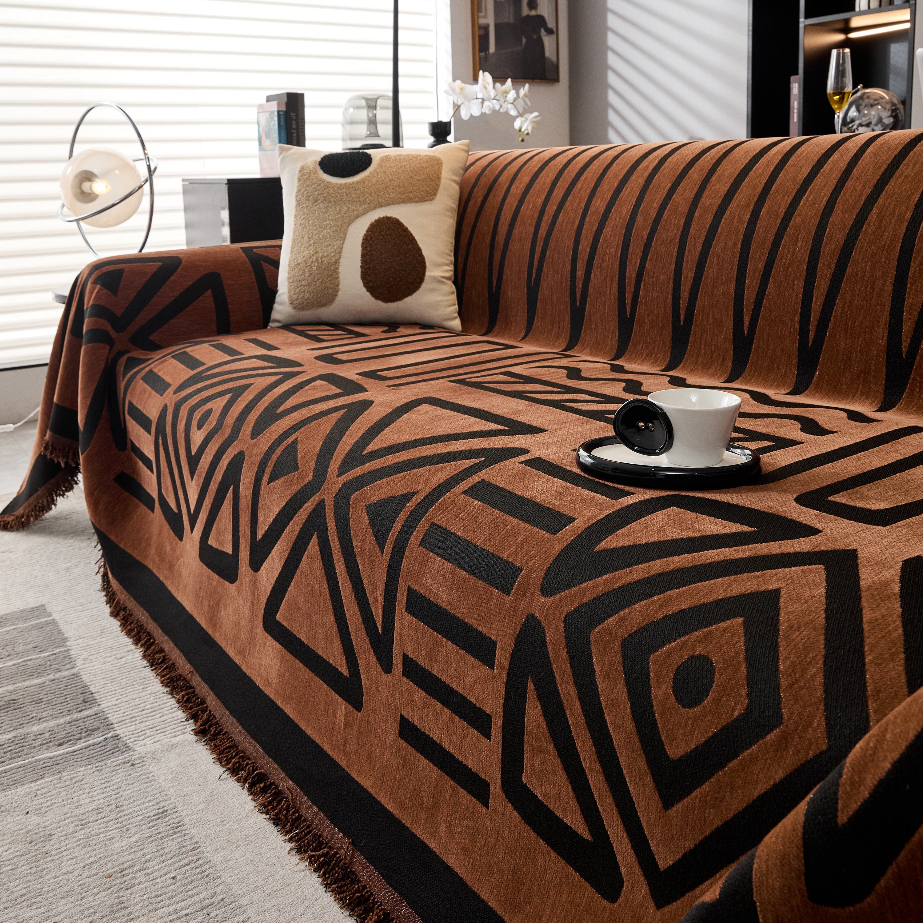 Boho Chenille Sofa Throw Covers Sectional Sofa Couch Cover Sofa Protector Covers