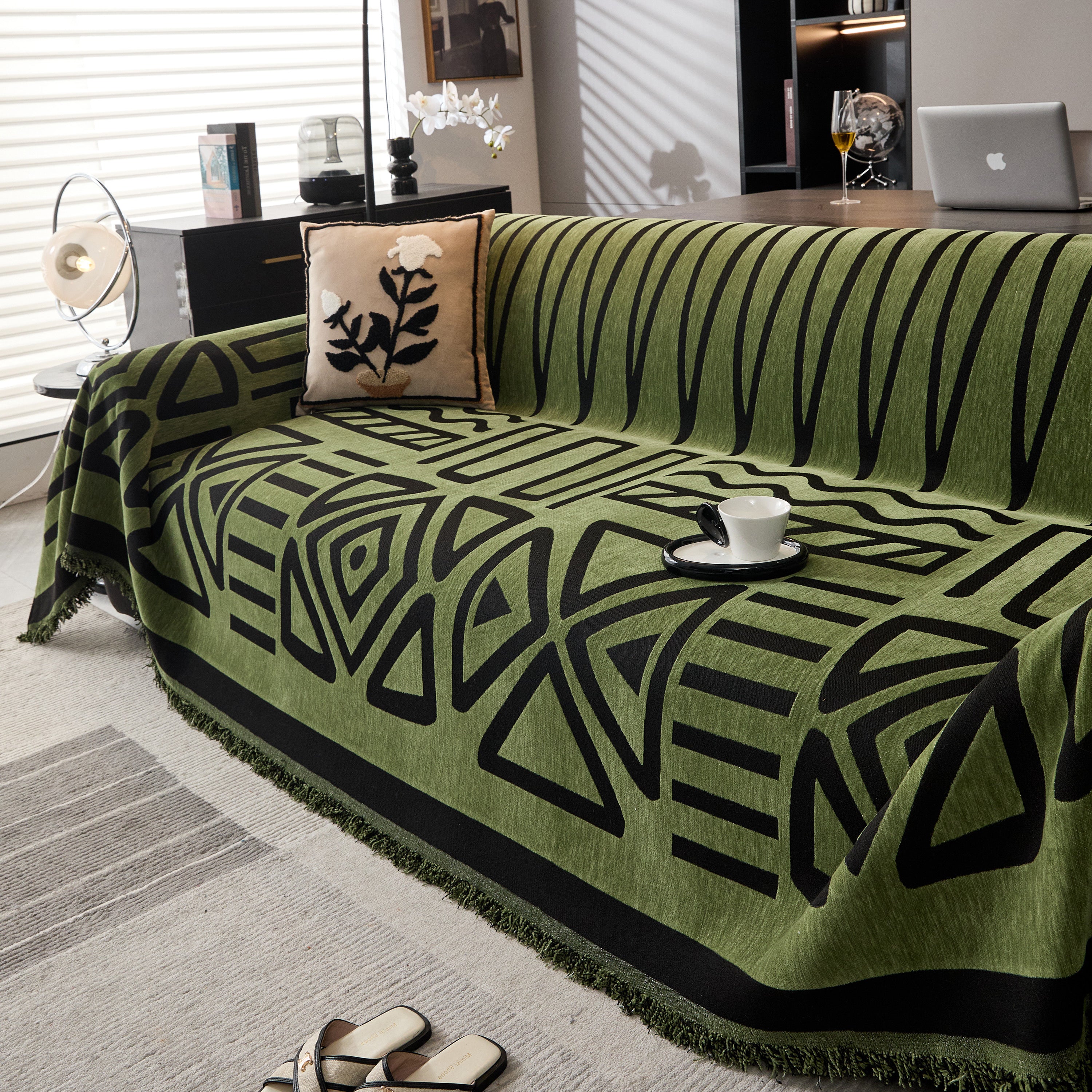 Boho Chenille Sofa Throw Covers Sectional Sofa Couch Cover Sofa Protector Covers