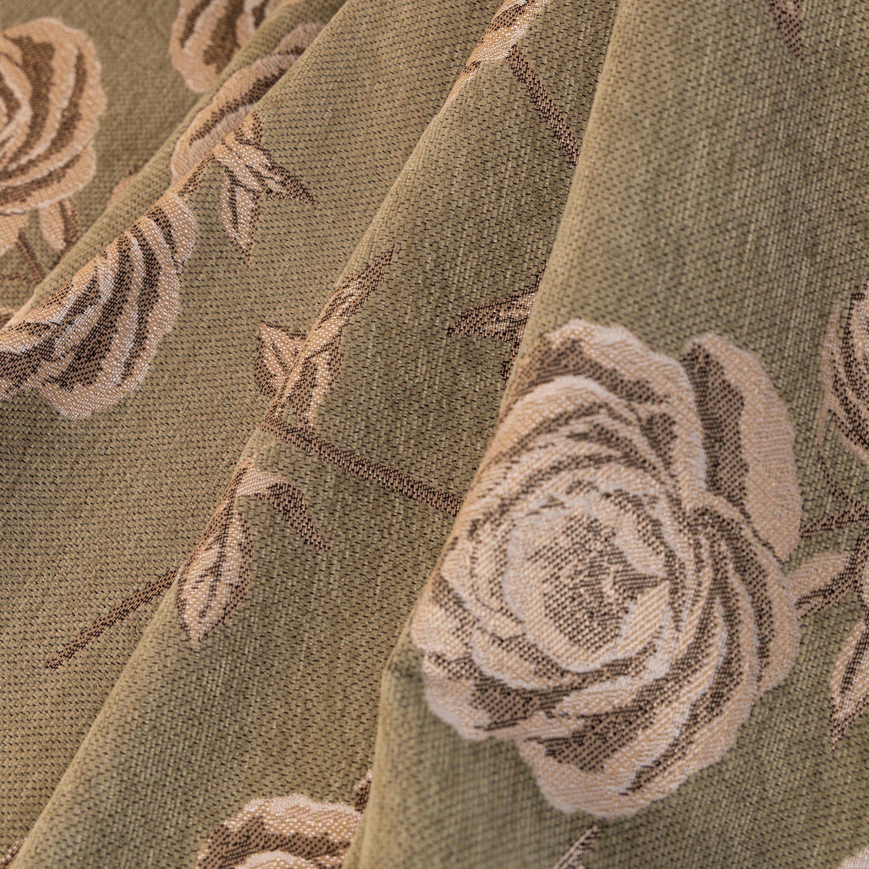 French Country Floral Sofa Cover With Ruffled Skirt, Farmhouse Decor For Living Room