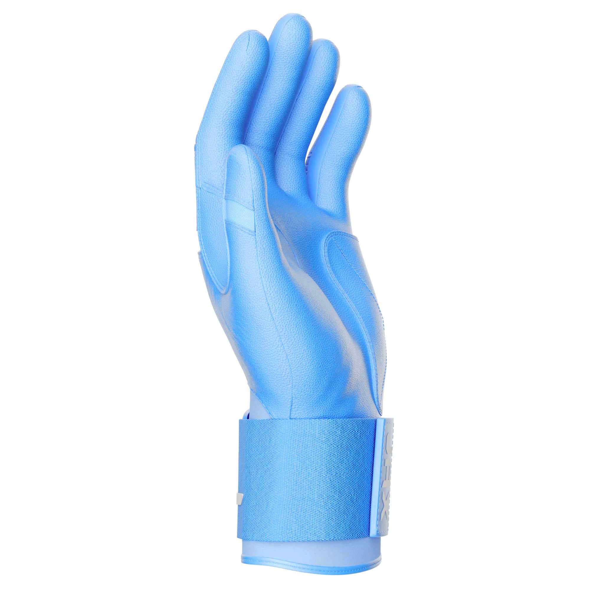 Baby Blue Strap Cuff Batting Gloves