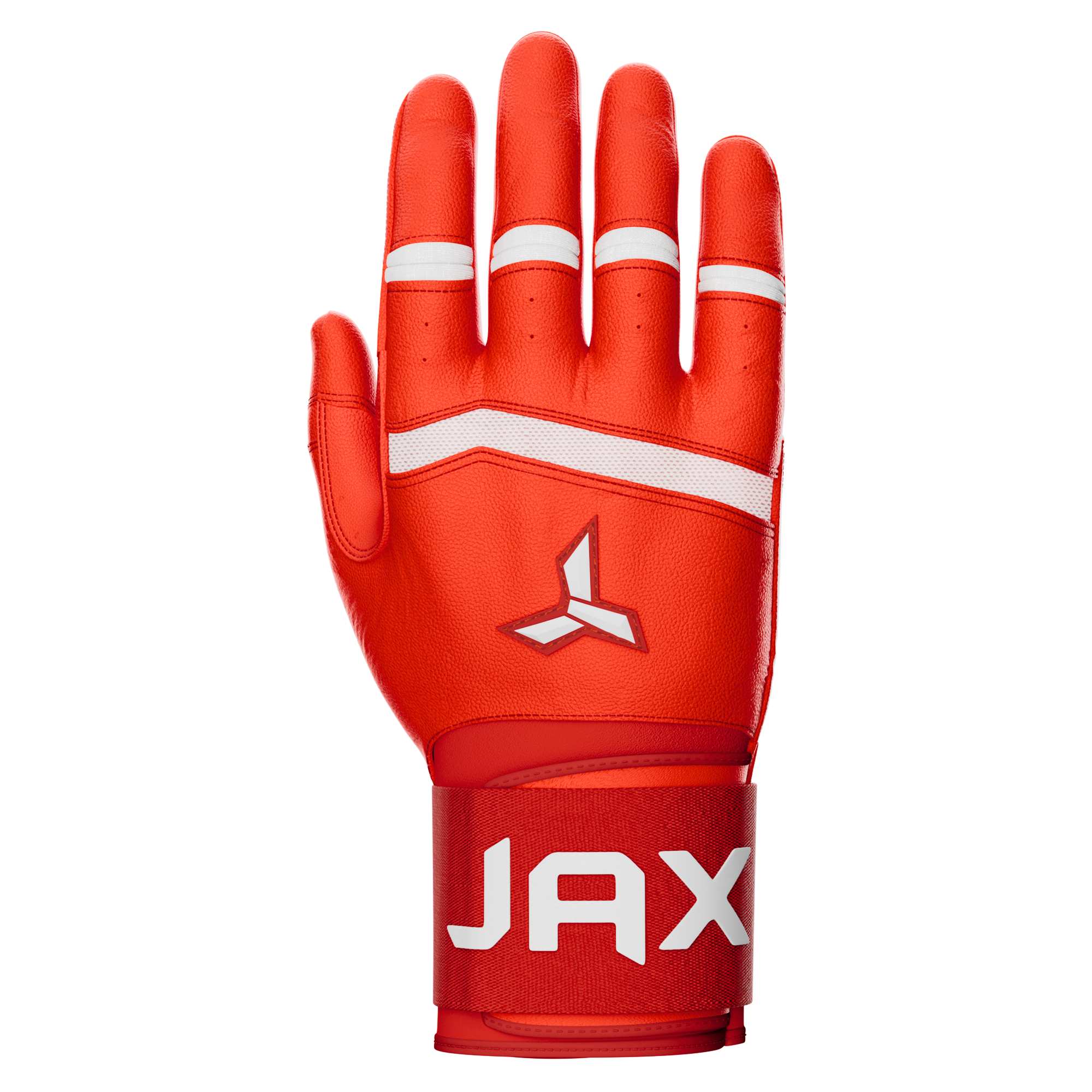 Cherry Red Strap Cuff Batting Gloves
