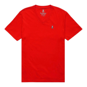 Psycho Bunny Classic V-Neck Men Big and Tall Tee Shirt Brilliant Red