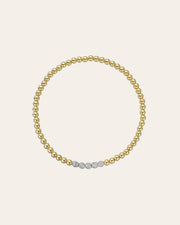 Zoe Lev 3mm Bead Bracelet with Multi Diamond Beads