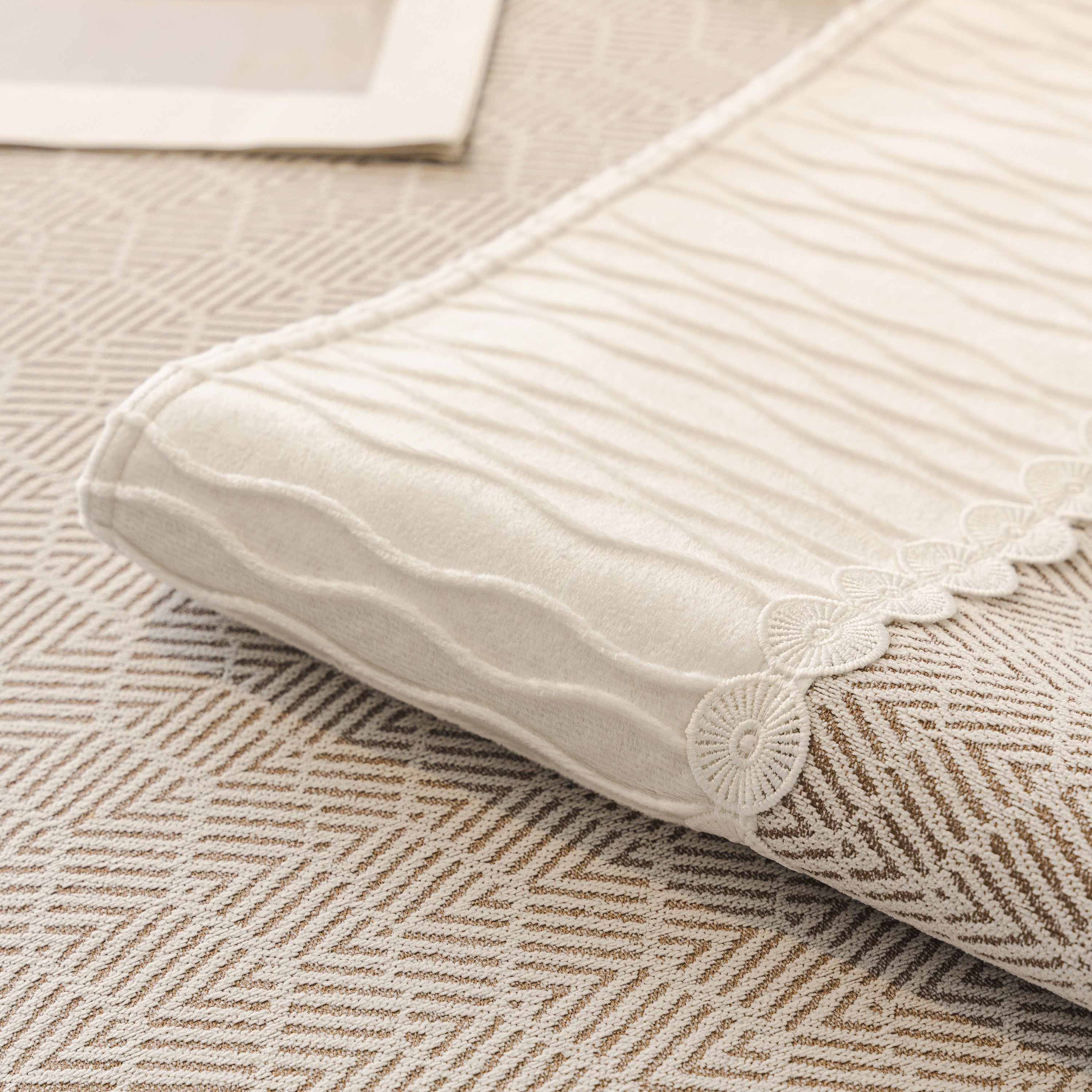 Herringbone Sofa Protector Cover, Non-slip Couch Cover For Seat, Back & Arms