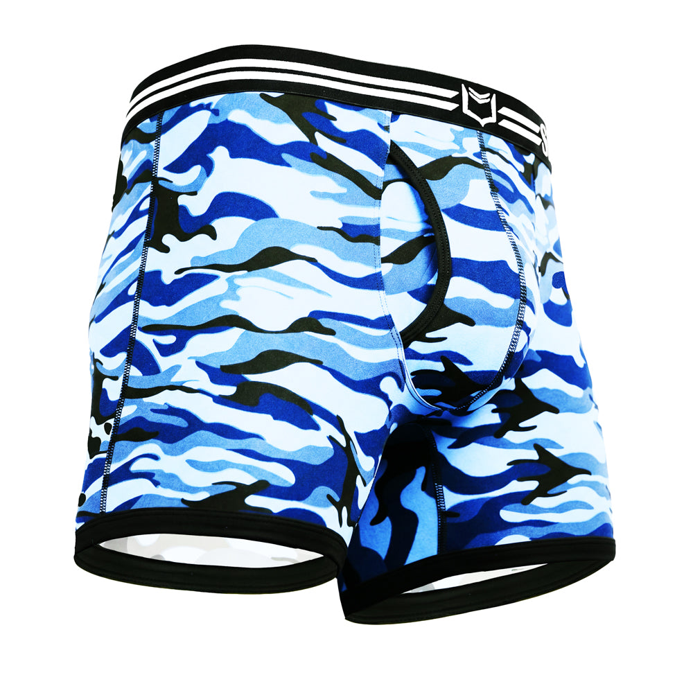Sheath 4.0 Polyester Camo Men's Dual Pouch Boxer Brief