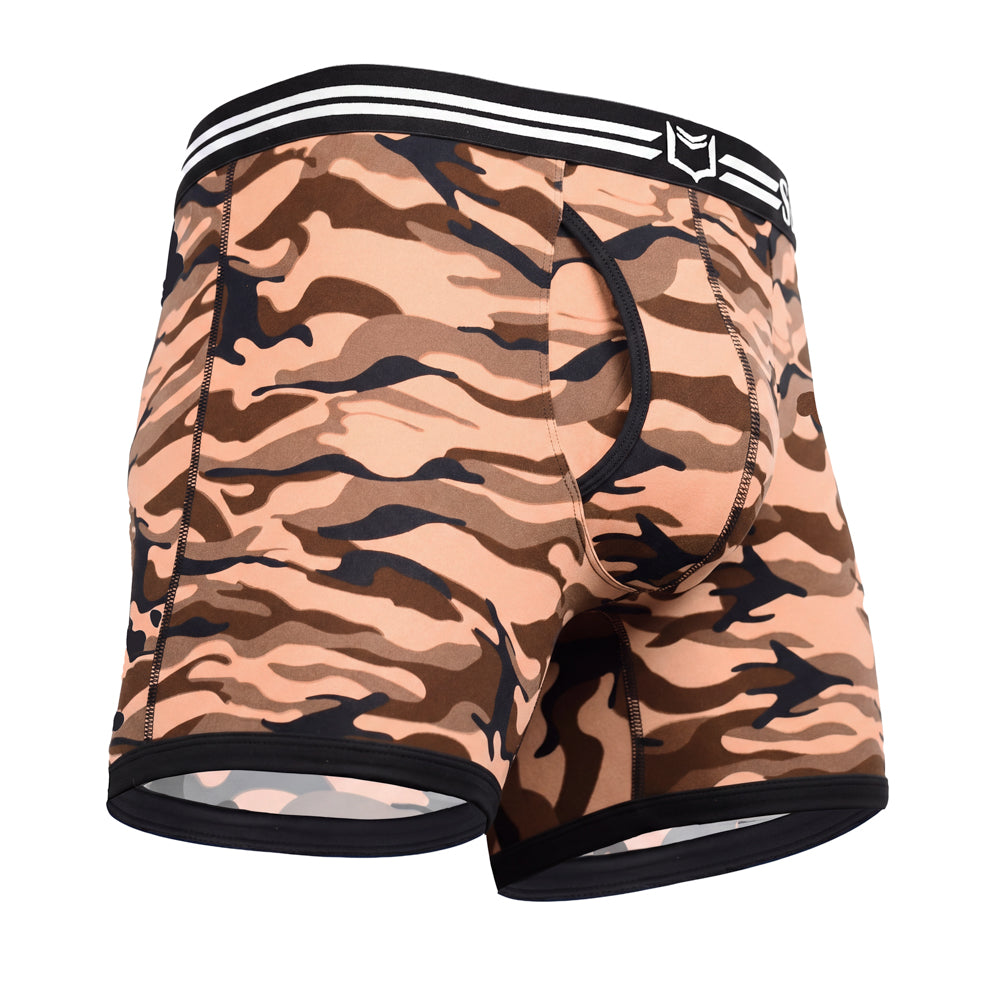 Sheath 4.0 Polyester Camo Men's Dual Pouch Boxer Brief