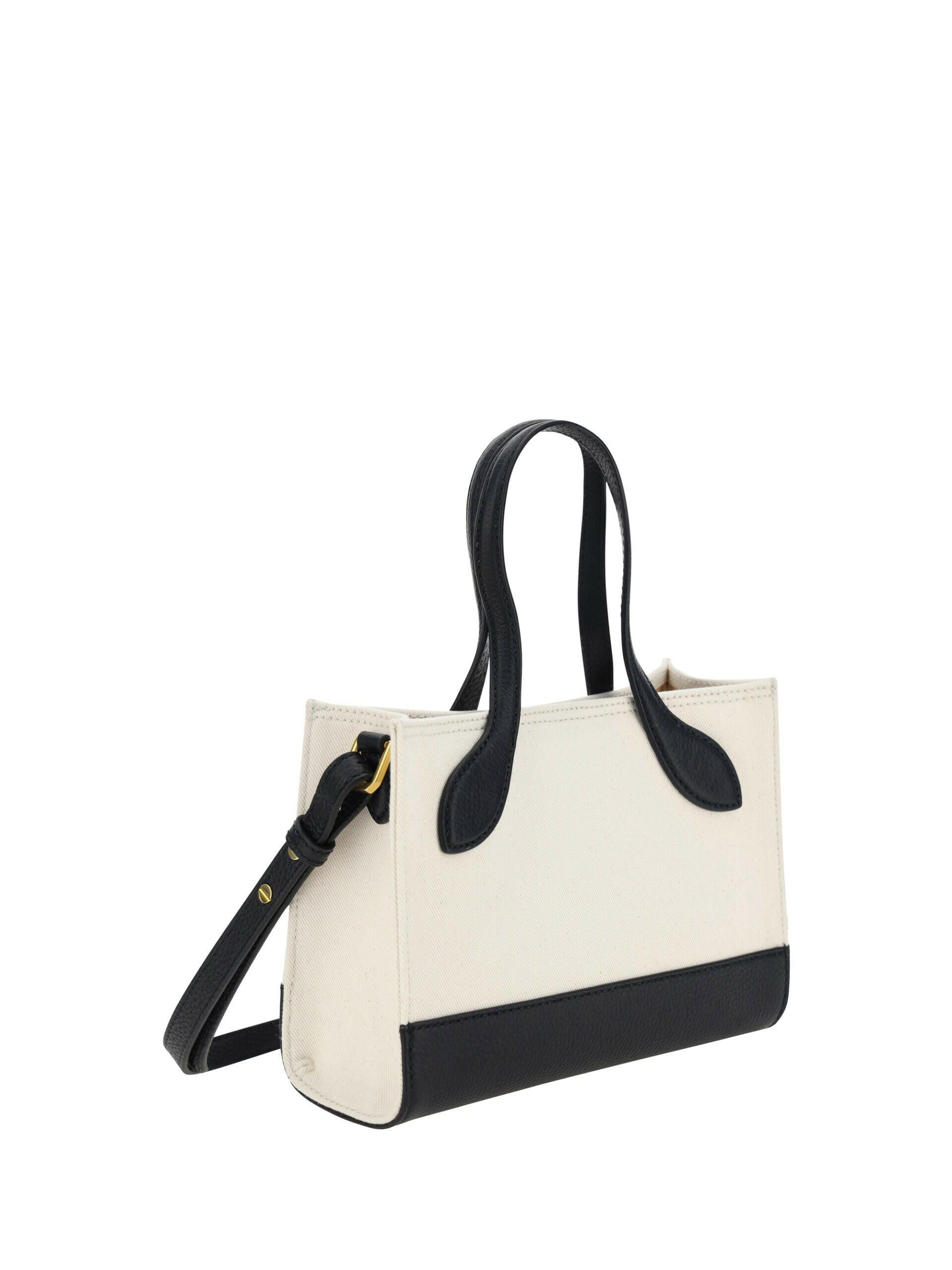 Bally White And Black Leather Mini Handbag