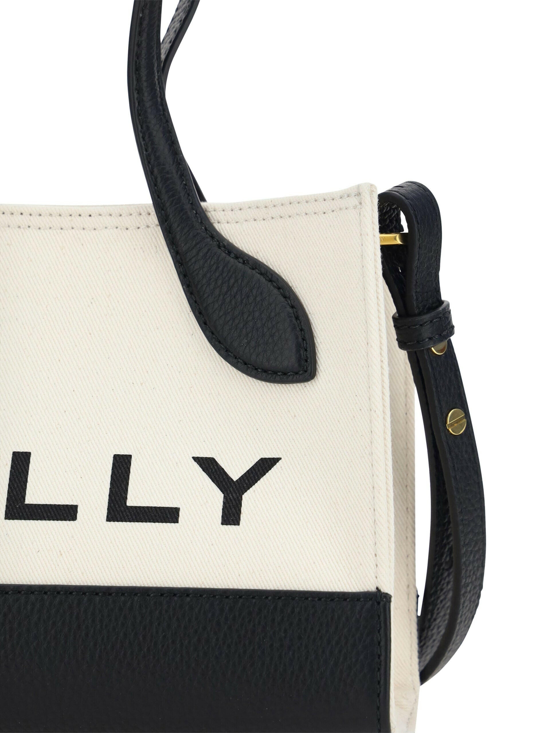 Bally White And Black Leather Mini Handbag