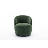 Assortment Upholstered Swivel Barrel Chair with Metal Base
