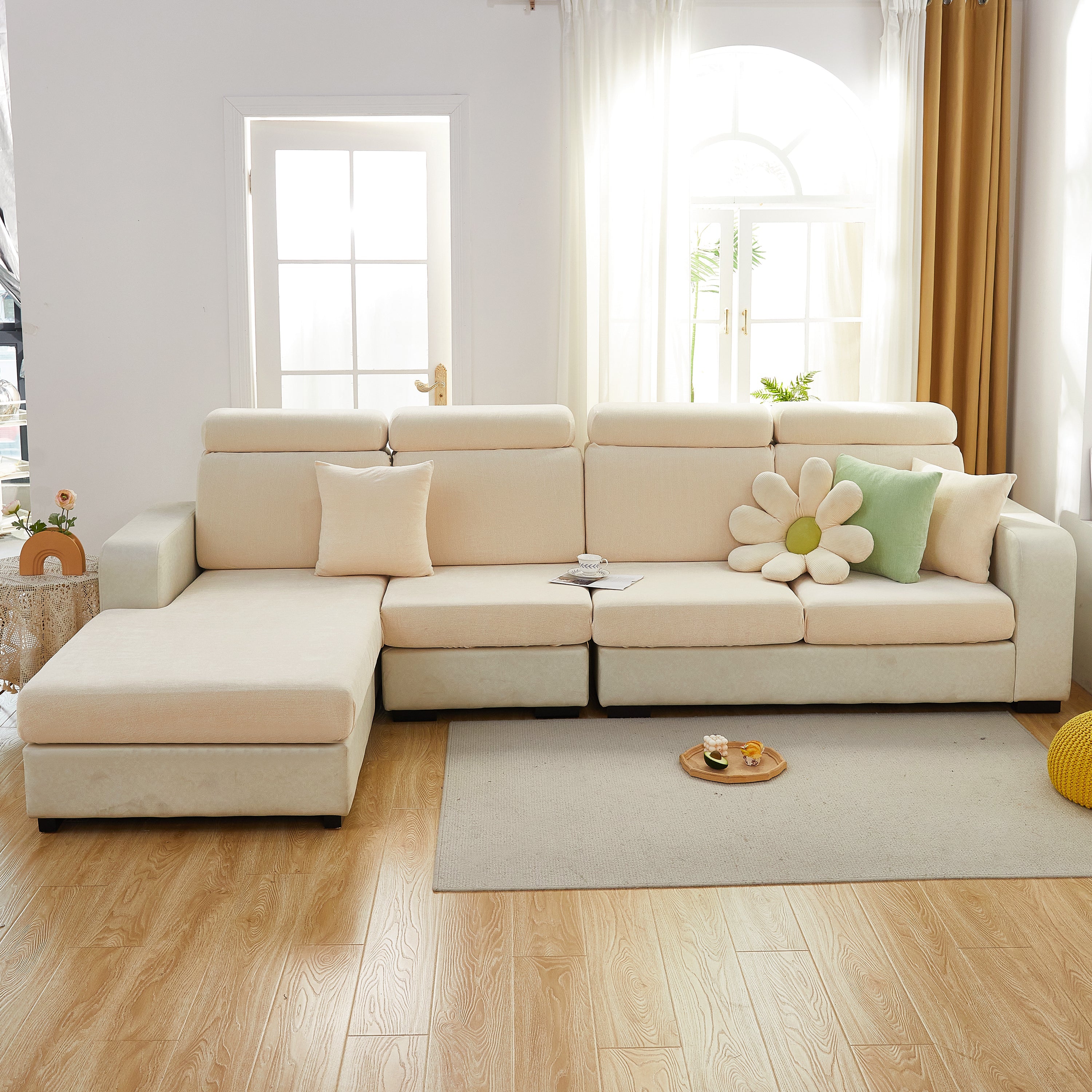 Chenille Cushion Covers For 1/2/3/4 Seater Sofas And L-shaped Couches, Furniture Covers For Pets