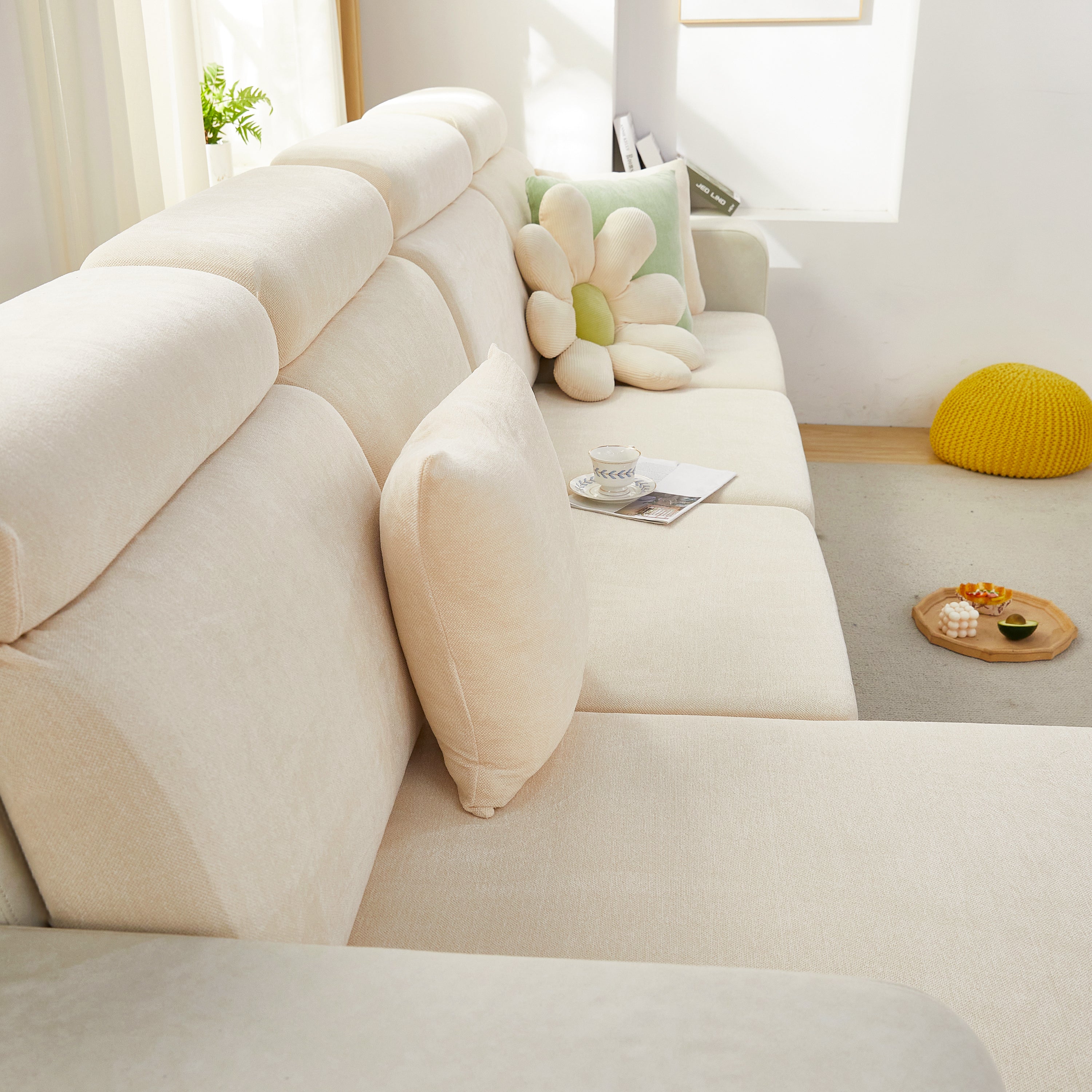 Chenille Cushion Covers For 1/2/3/4 Seater Sofas And L-shaped Couches, Furniture Covers For Pets