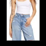 BP. Women's Organic Cotton White Crop Camisole