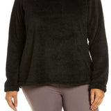 Zella Women's Black Nikki Furry Fleece Sweatshirt