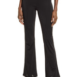 Medium Size Black Open Edit Sheen Knit Flare Pants