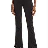 Medium Size Black Open Edit Sheen Knit Flare Pants