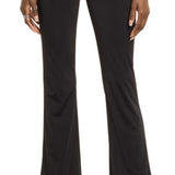 Medium Size Black Open Edit Sheen Knit Flare Pants