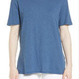Caslon Notch Back Cotton Blend T-Shirt - Blue Ensign - Size XS