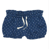 Tucker + Tate Navy Denim Mini Dots Ruffle Bubble Shorts Size 12M