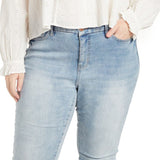 Treasure & Bond Shiffly Tie Neck Eyelet Top In Ivory Size 3X