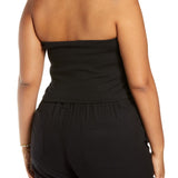 Black BP Ribbed Tube Top in Organic Cotton Blend Size 1X