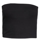 Black BP Ribbed Tube Top in Organic Cotton Blend Size 1X