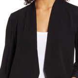 Medium Size Black Halogen Open Front Blazer