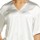 Nordstrom V-Neck Top In Ivory Cloud Size Small