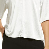 Nordstrom V-Neck Top In Ivory Cloud Size Small