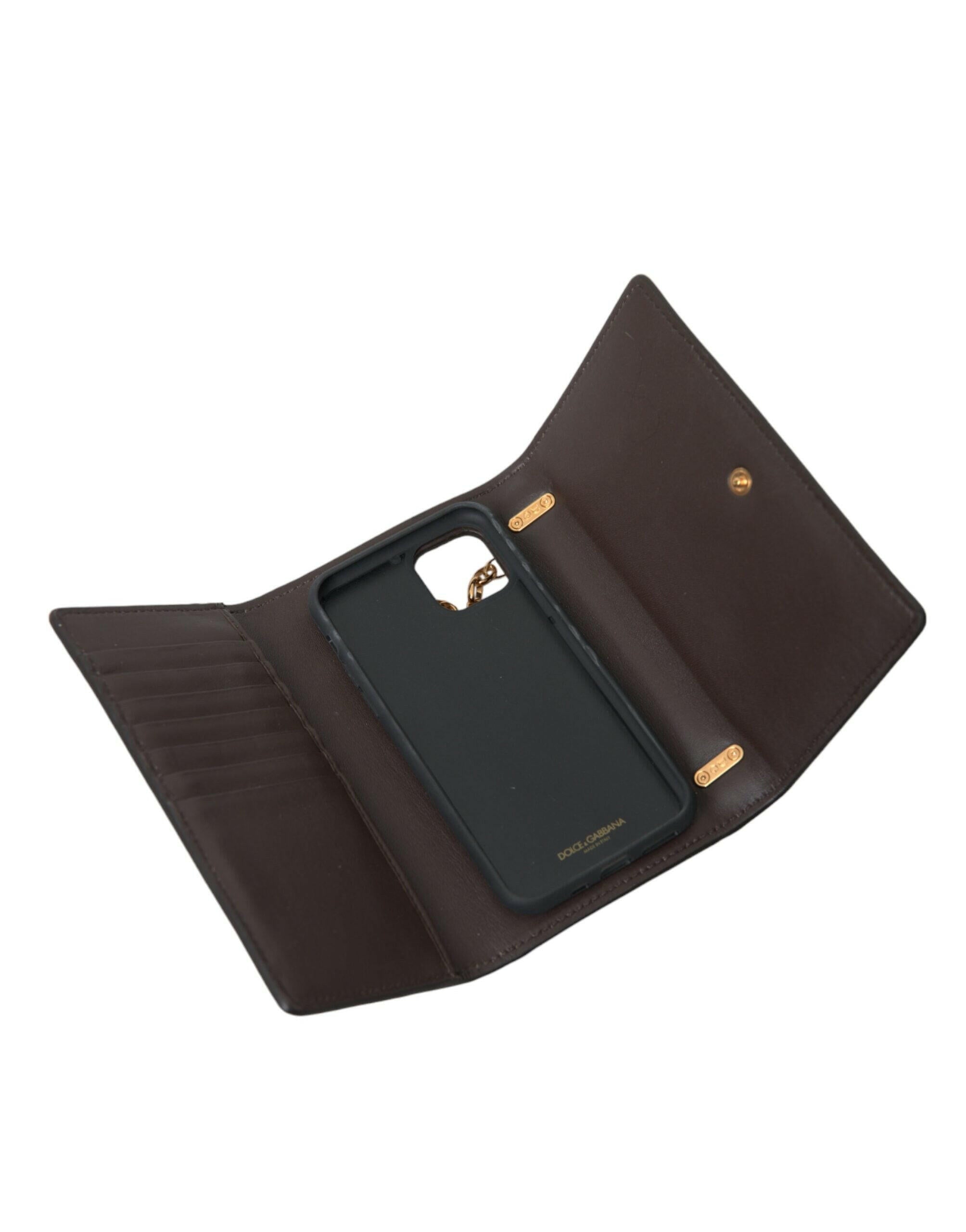 Dolce & Gabbana Brown Python Leather Dg Girls Crossbody Phone Bag