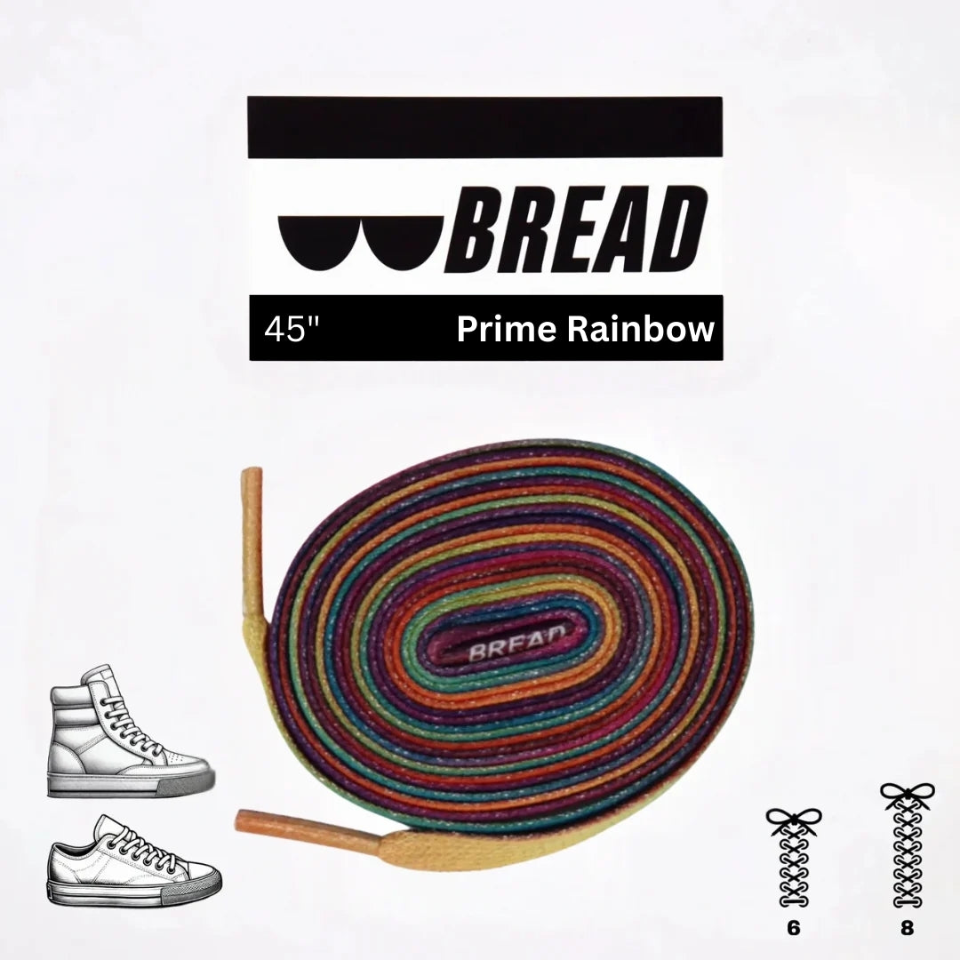Prime Rainbow Elastic Shoelaces