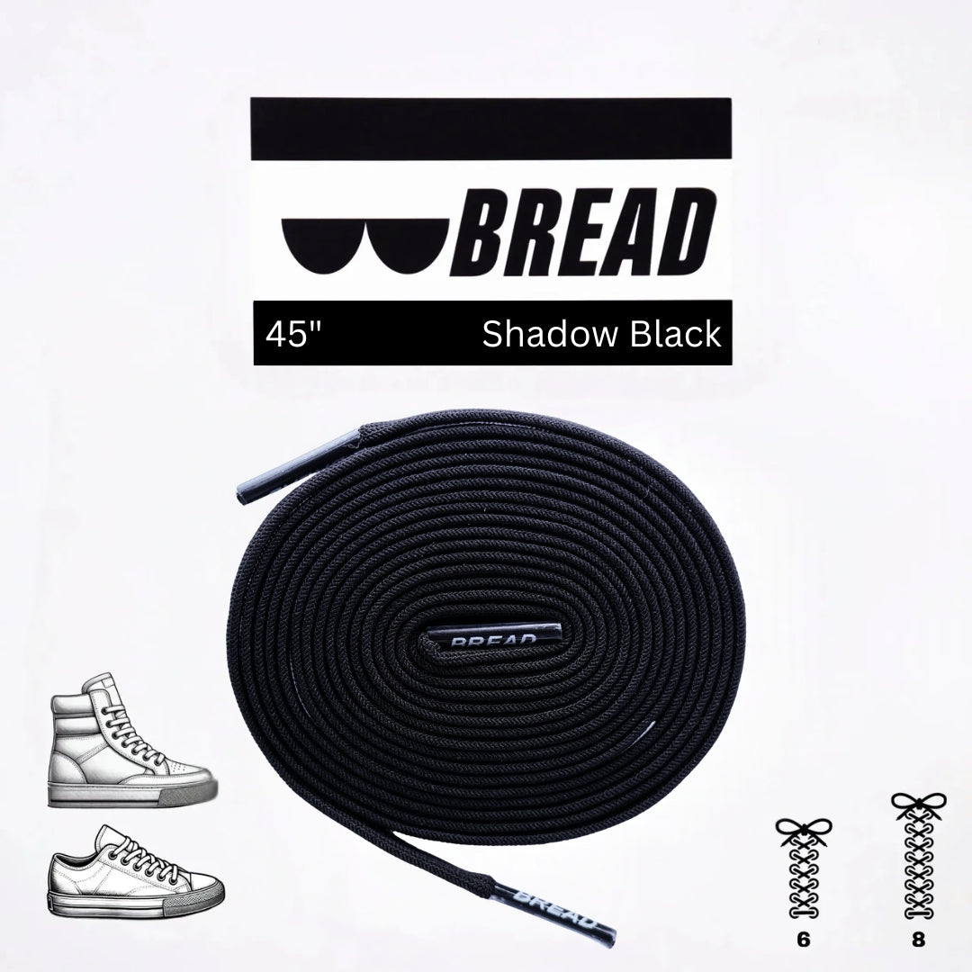 Shadow Black Elastic Shoelaces