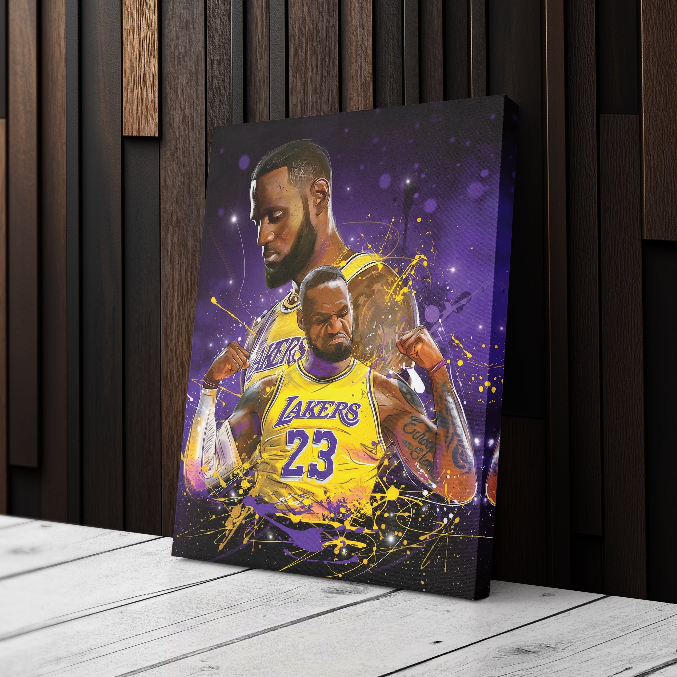 LeBron James Lakers Canvas NBA Wall Art For Man Cave