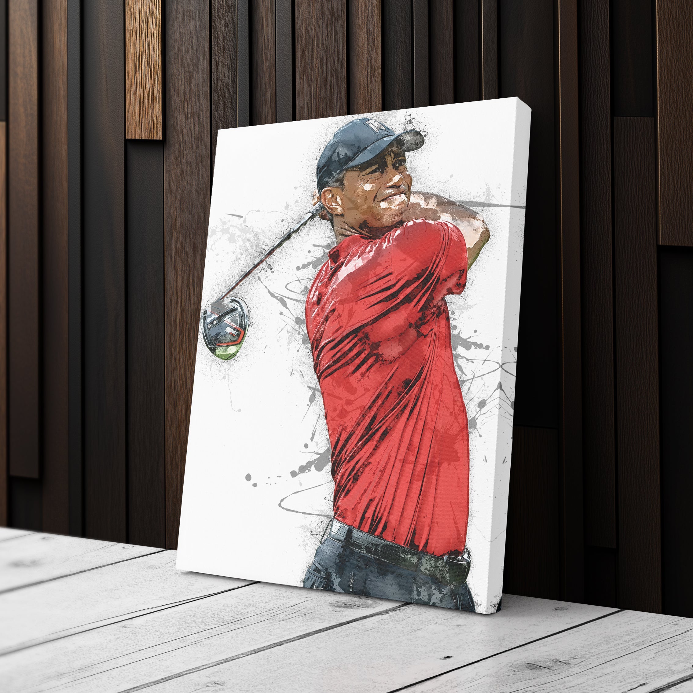 Tiger Woods Canvas Print Masters Golf Wall Art Decor