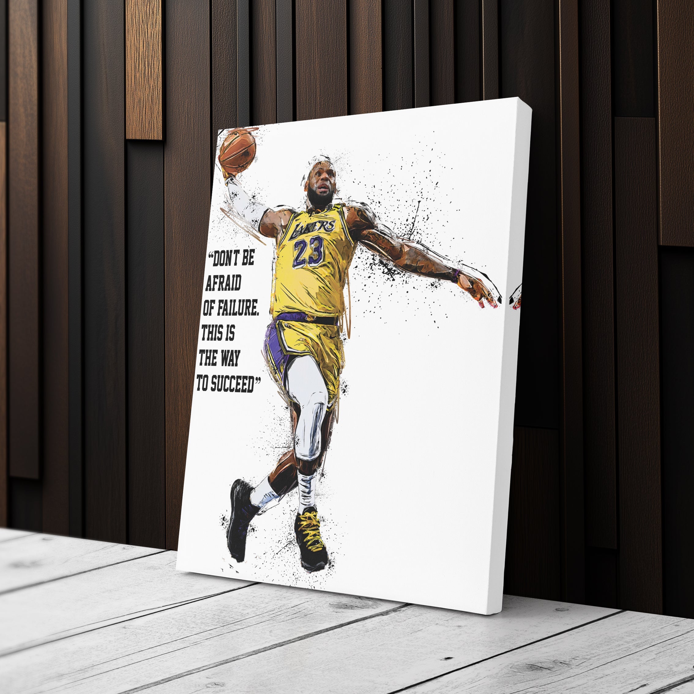 LeBron James Quote Canvas Art Lakers Wall Decor