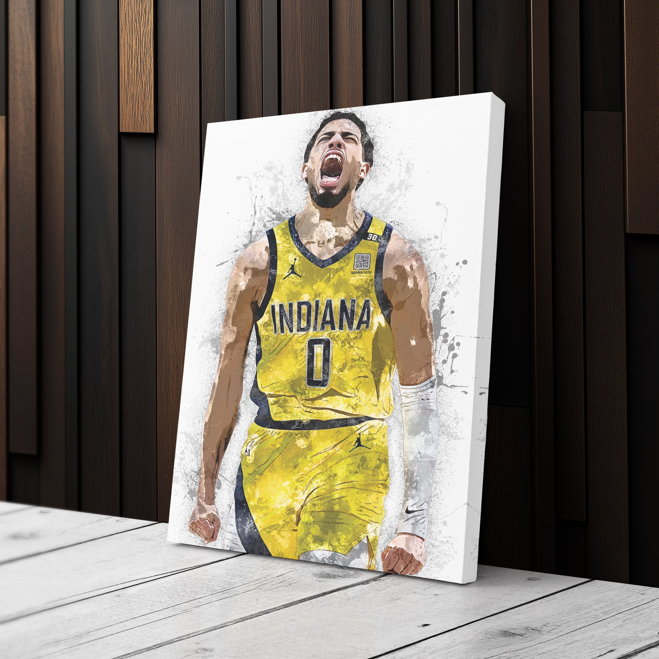 Tyrese Haliburton Canvas Art Indiana Pacers Wall Decor