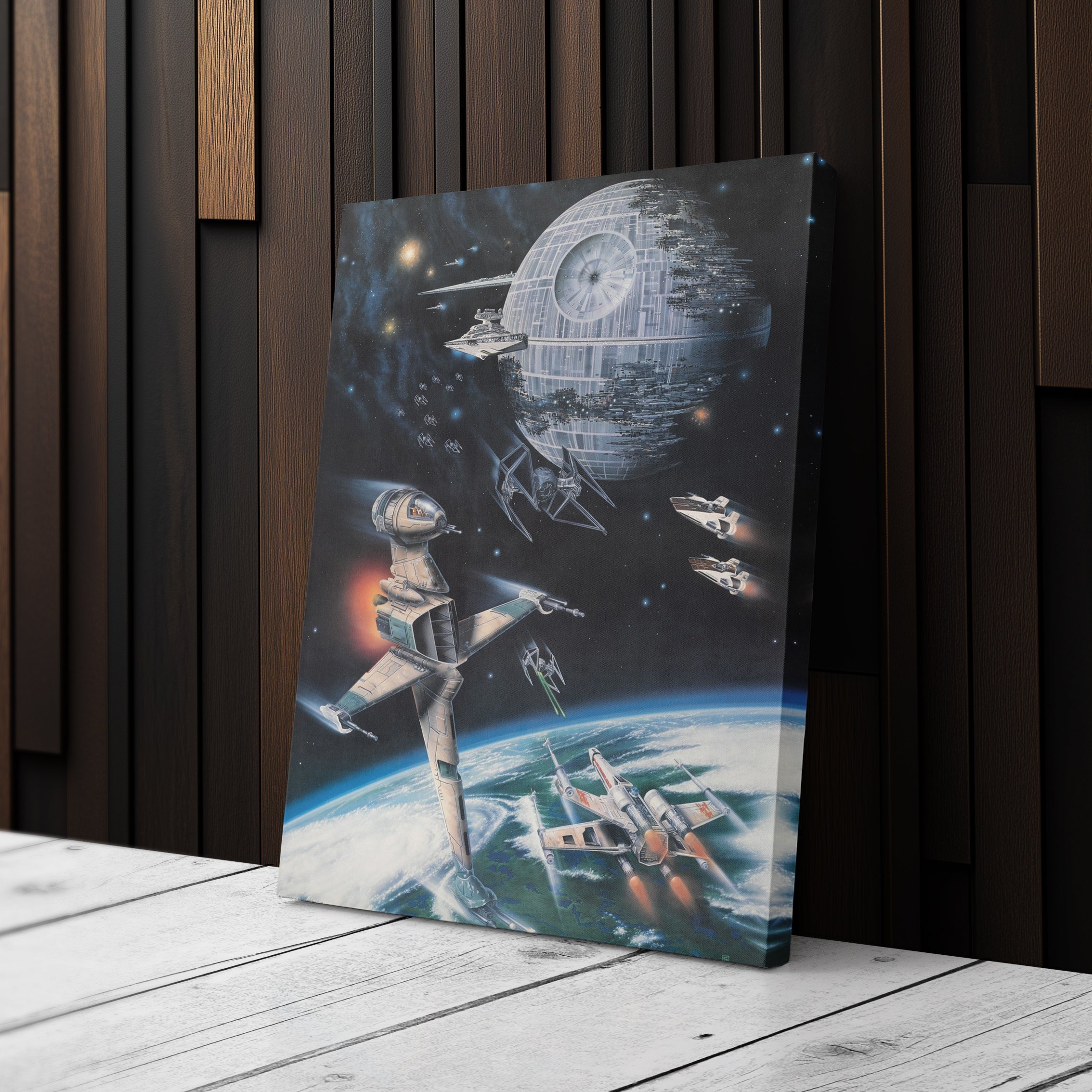 Death Star, Star Destroyer, Battle, Tie Interceptor Canvas Wall Art Decor Star Wars™ Epic Art