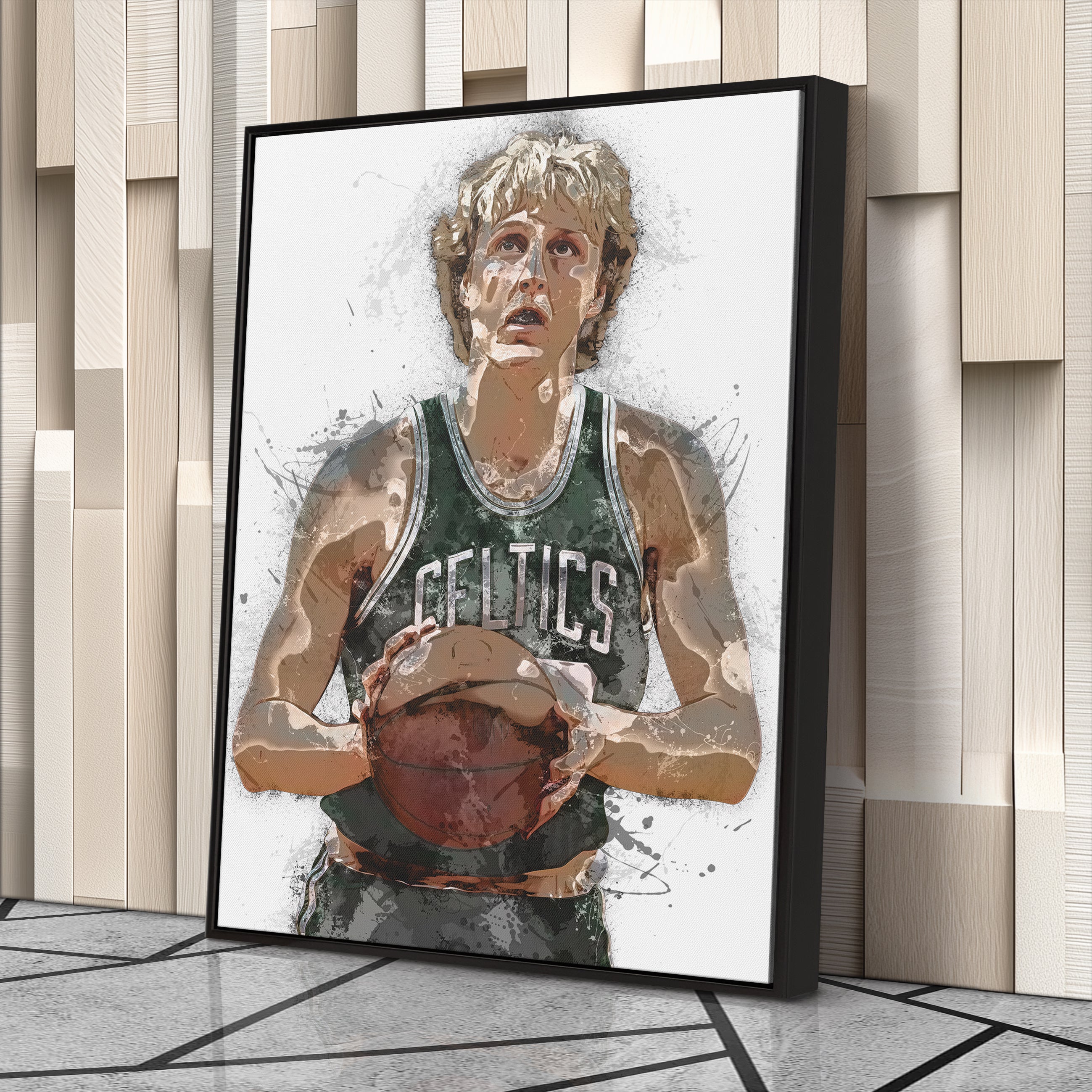 Larry Bird Canvas Art Boston Celtics Wall Decor