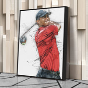 Tiger Woods Canvas Print Masters Golf Wall Art Decor